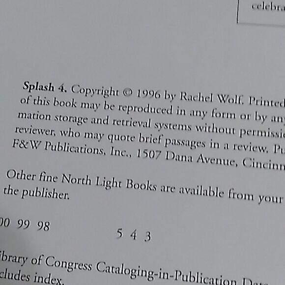 SPLASH 4 the spendlor of light hardcover artist watercolor coffeetable book - Picture 13 of 13